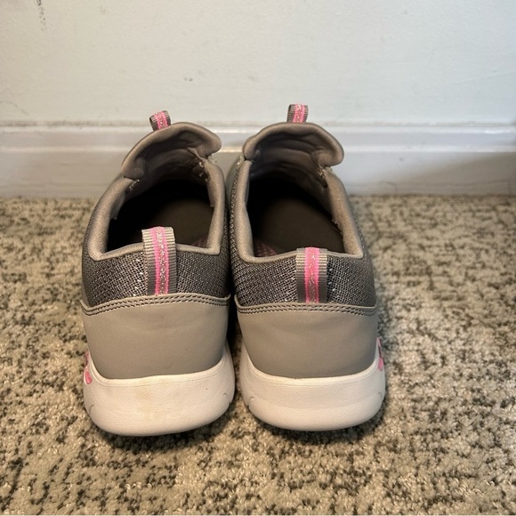 Sketchers Air-Cooled ArchFit Gray & Pink Slip-On Sneakers Size 10 - Picture 7 of 10